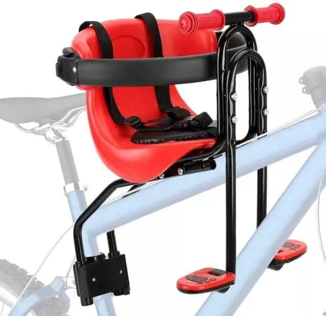 Silla frontal bicicleta con cinturón